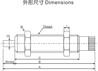 油壓緩沖器尺寸圖